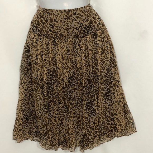 Allison Taylor Dresses & Skirts - ALLISON TAYLOR silk animal print midi skirt